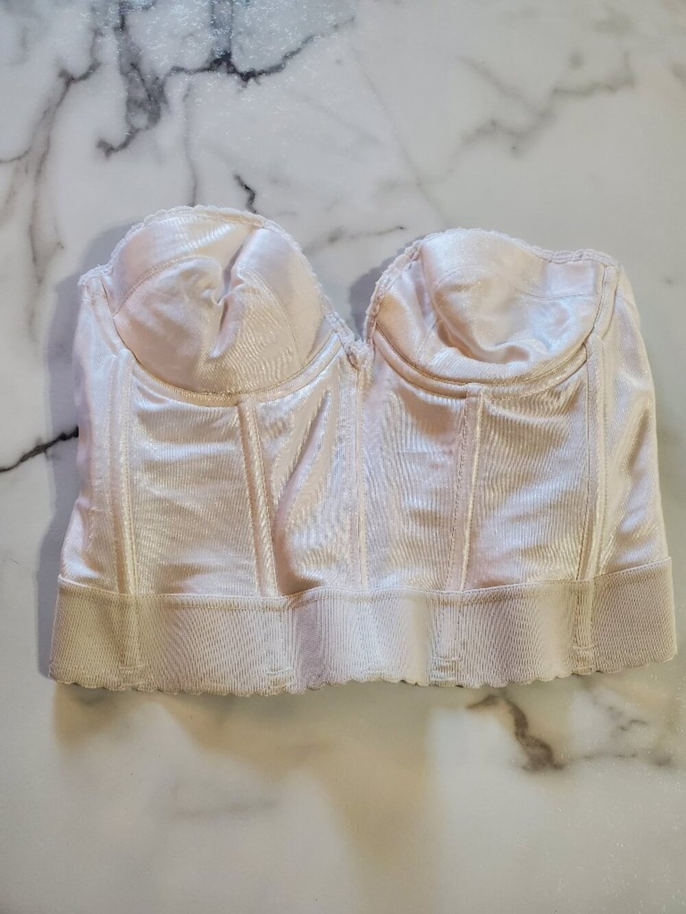 Vintage Exclusively Yours Strapless Longline Corset Bra 38B White